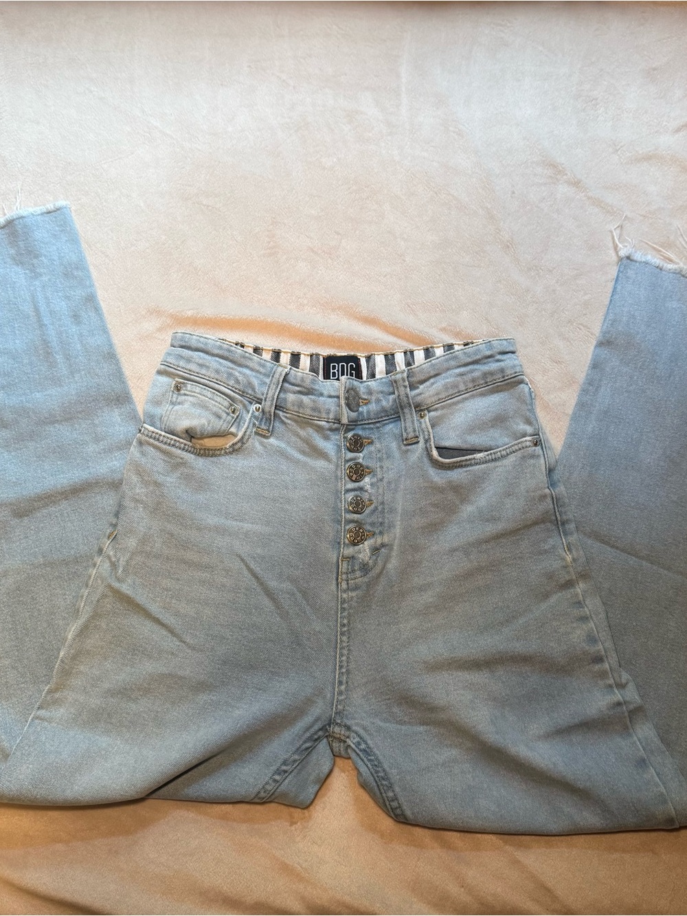 BDG Pale Blue High-Rise Button-Fly Jeans